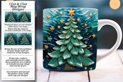 Shimmering Magic of 3D Christmas: Glossy Mug Wrap Product Image 1