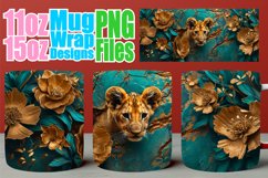 Vibrant 3D Wildlife Mug Sublimation Art Product Image 1