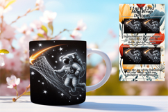 Inspiring 15oz Mug Wrap Png Template , Astronaut Product Image 1