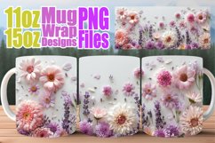 Fresh Flower Sublimation Mugs - 11oz &amp; 15oz Whimsy Product Image 1