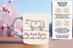 CHIC 11oz PNG Mug Wrap Template , Cute Cow Product Image 1