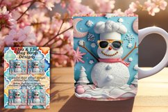 Christmas Cheer Snowman Mug Wrap 11oz/15oz Summer Magic Product Image 1