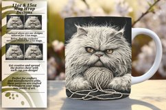 Vibrant Cat Mug Wrap: Sublime Sublimation Product Image 1