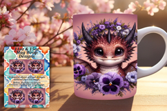 EXQUISITE 11oz Mug Wrap PNG Template , Dragon Product Image 1