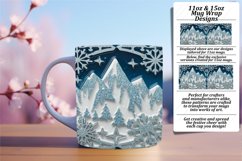 VIBRANT 11oz Mug Wrap PNG Template , 3D Xmas Product Image 1