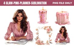 Glam Pink Planner Sublimation clipart png Product Image 1