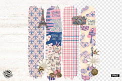 Paris Summer Travel Brushstrokes Clipart Product Image 1