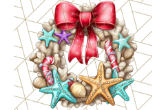 Christmas Penguins The Beach Clipart PNG, Tropical Holiday Product Image 2