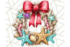 Christmas Penguins The Beach Clipart PNG, Tropical Holiday Product Image 2