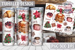 Sublimation Tumbler WRAP Christmas Design Quote Watercolor Product Image 1