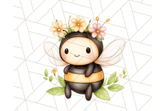 Adorable Bee Clipart PNG, Kawaii Bumblebee Illustrations Product Image 2