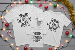 Christmas Family Matching Group T-Shirt Mockups | Holiday Fl Product Image 1