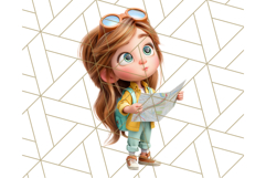 Kawaii City Girl PNG Clipart, Soft Dreamy Style Clip Art Product Image 2