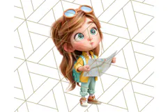 Kawaii City Girl PNG Clipart, Soft Dreamy Style Clip Art Product Image 2