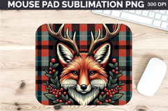 Watercolor Fox stock Mouse Pad Sublimation - Christmas PNG Product Image 1