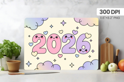 Happy New Year Cutting Board PNG Festive New Year's Eve 2026 Product Image 1