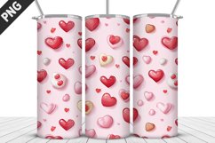 Lovely Hearts Tumbler Design | Valentine&#039;s Day Tumbler Wrap Product Image 1