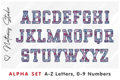Pink Camo Alpha Set. Letters Numbers Clipart. Product Image 2