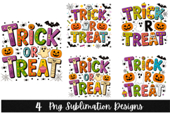 4 Halloween Trick Or Treat Clipart PNG | Spooky Season Png Product Image 1