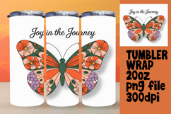 Sublimation Tumbler Template 20oz , Butterfly Product Image 1