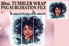 Bright journeys 20oz tumbler wrap, Xmas Girl Product Image 1