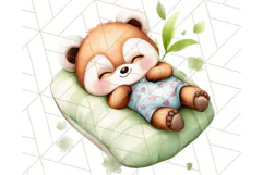 Sleeping Baby Animals PNG, Cozy Pajama Bedtime Clipart Png Product Image 2