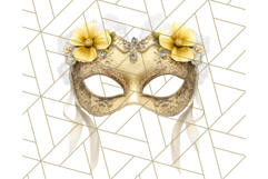 Vintage Garden Masquerade Floral Eye Mask PNG Clipart Product Image 2