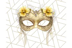 Vintage Garden Masquerade Floral Eye Mask PNG Clipart Product Image 2