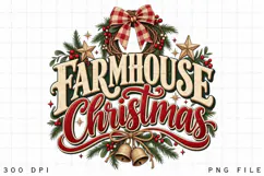 Cozy Country Christmas Design, Rustic Holiday Typography Product Image 3