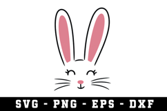 Bunny Ear &amp; Face SVG | SVG Cut files | Cricut Product Image 1
