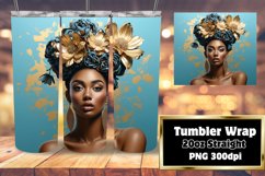 Black Woman Elegance 3D Tumbler Wrap 20oz Product Image 1