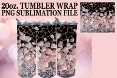 Shiny Floral Leopard Tumbler Graphic: Sublimation - 20oz Product Image 1