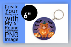 Chic Round Design Keychain Artwork , Cute Bear Product Image 1