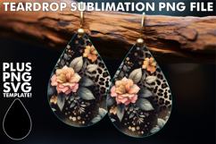 Shimmering Teardrop Earrings PNG, Leopard Prints Product Image 1