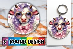 Blissful Keychain Round Style, Valentines Product Image 1