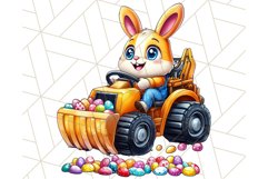 Easter Bunny Construction Clipart, Spring Png Product Image 3