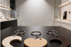 Family Puzzle Heart Keychain Laser Cut File Personalized Woo Product Image 5
