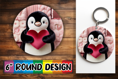 Joyful Sublimation Circle Designs, Valenines Animals Product Image 1