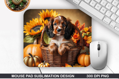 Halloween Dog Mouse Pad Sublimation, Halloween Mouse Pad PNG Product Image 1