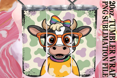 Enchanted Journeys 20oz tumbler wrap, Cute Cow Product Image 1