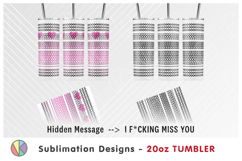 6 Adults Love Hidden Message Patterns - 20oz Skinny Tumbler. Product Image 9