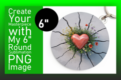 Sophisticated Round Design Coaster Art , 3D Heart Product Image 1