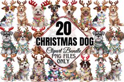 Christmas Dog Clipart Bundle PNG Product Image 1