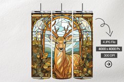 Deer Stained Glass Square Coaster - 04 Variations Product Image 1