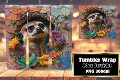 3D Wall Hole Wrap: Spring Flowers &amp; Adorable Animals Product Image 1