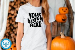 White women Tshirt Mockup, Halloween tshirt mockup Product Image 1