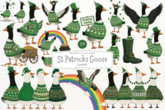 St Patricks Day Goose Clipart Product Image 1