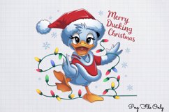 Funny Christmas Duck Sublimation Clipart PNG Product Image 1