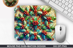 Flowers Mouse Pad Sublimation,Christmas Mouse Pad PNG Design Product Image 1