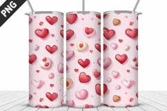 Lovely Hearts Tumbler Design | Valentine's Day Tumbler Wrap Product Image 3